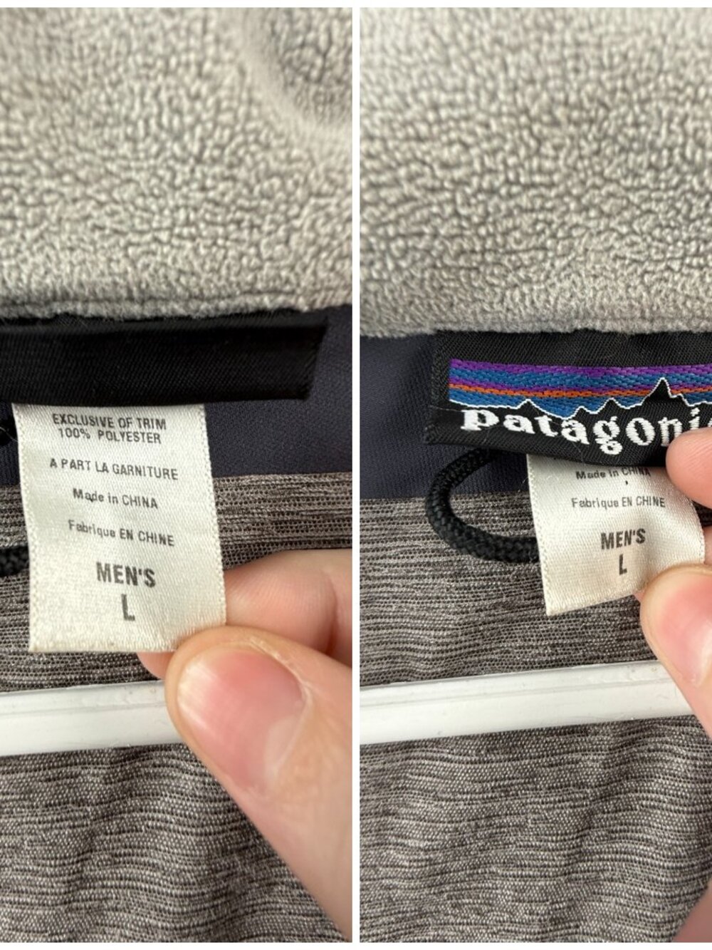 Patagonia CSS Men Jacket Gray Full Zip Large Chest Pocket Windbreaker Adult - Picture 12 of 16